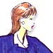 Flight attendant uniform illustrations